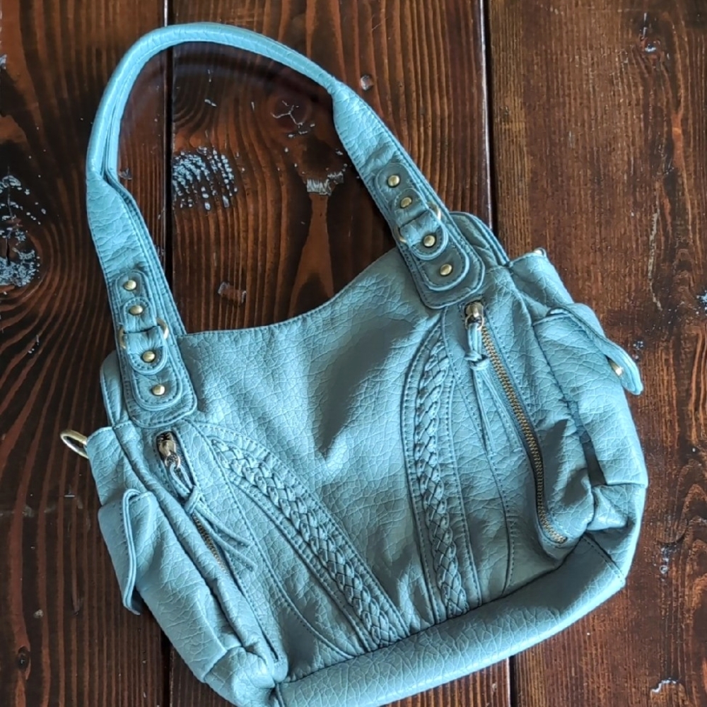 💠 Montana West Blue Jean Vegan Leather Hobo Bag Concealed Carry Purse